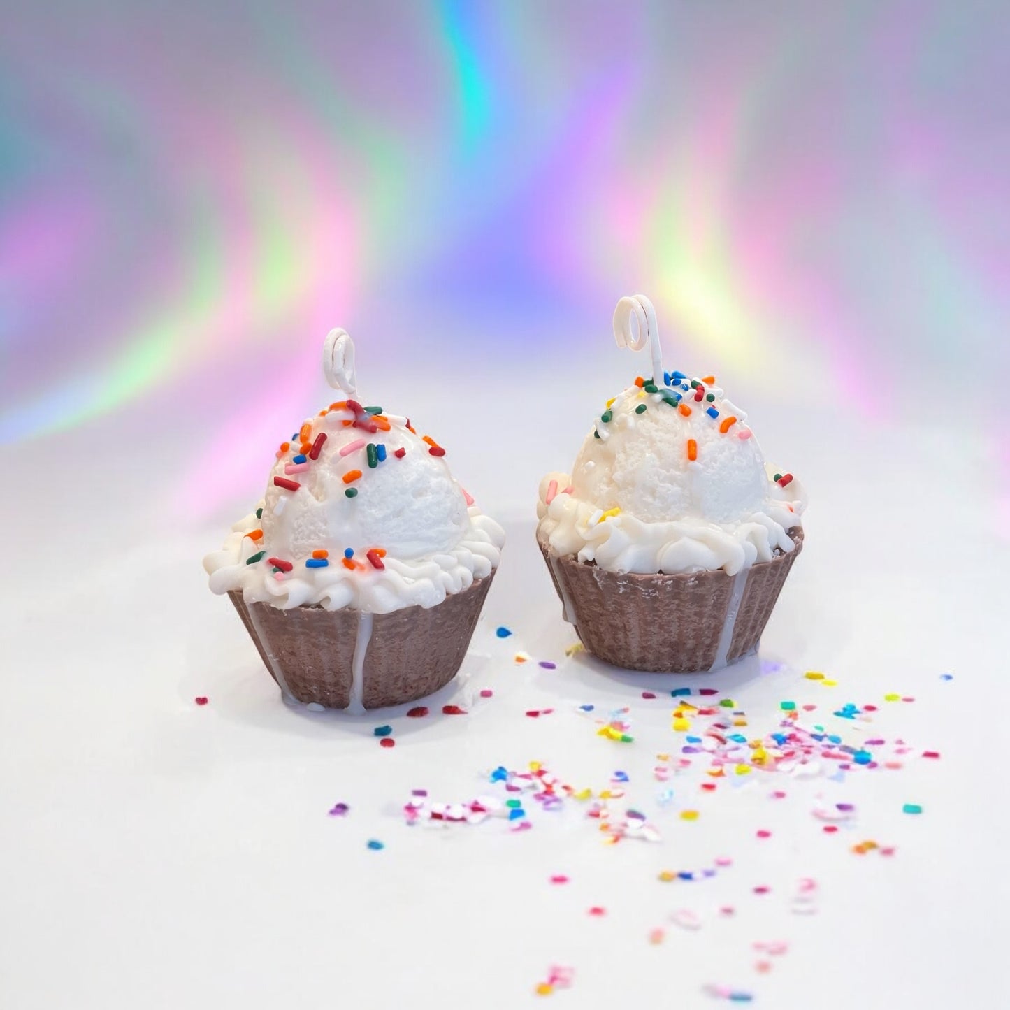 Ice Cream Sundae Cupcake Candle