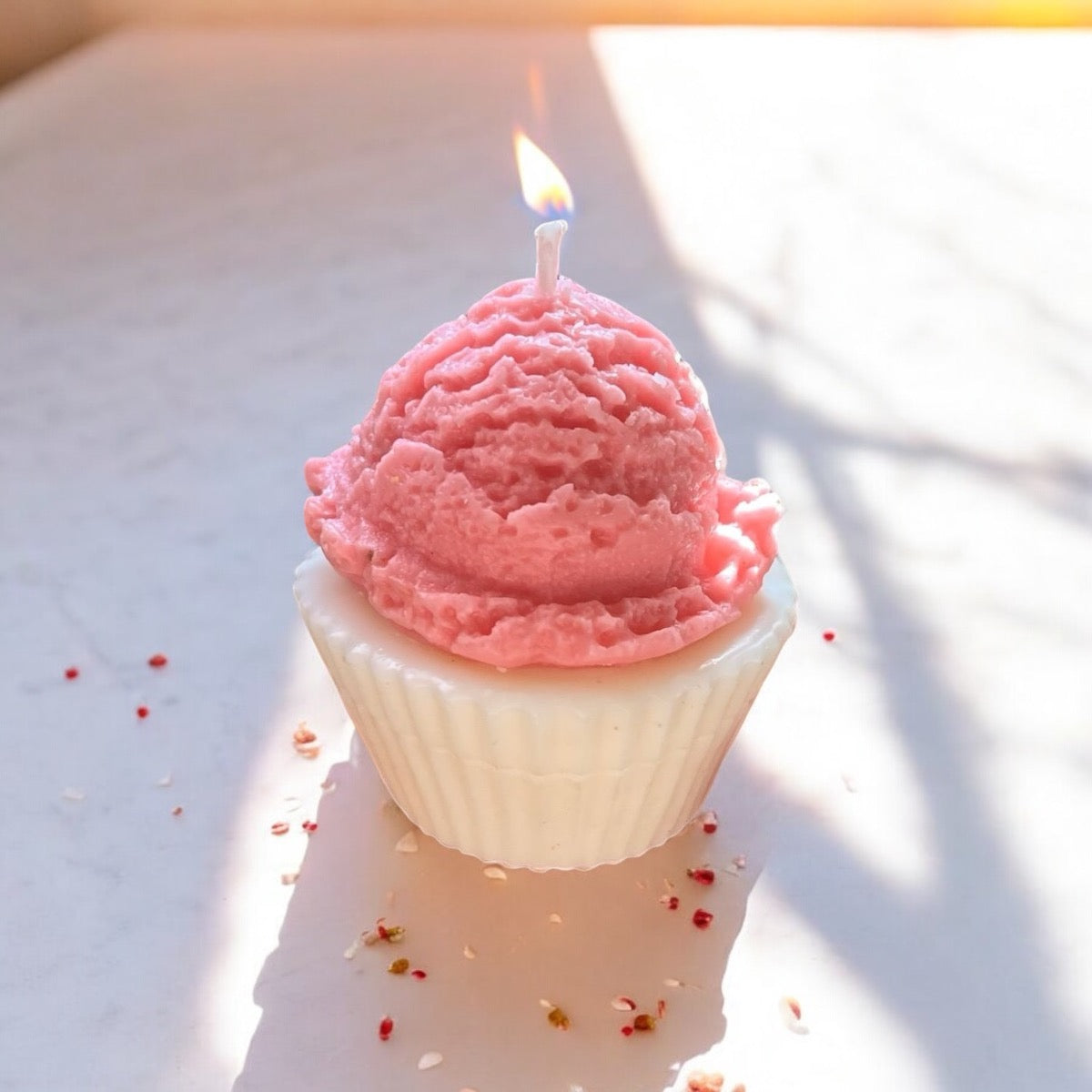 Ice Cream Cupcake Candle
