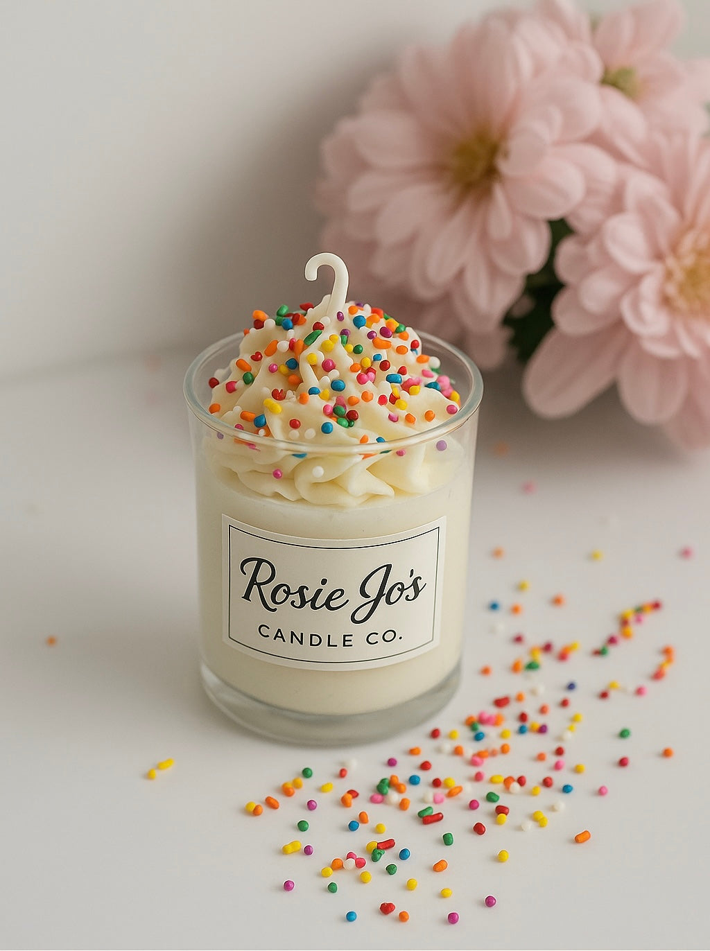 Vela de confeti de arcoíris