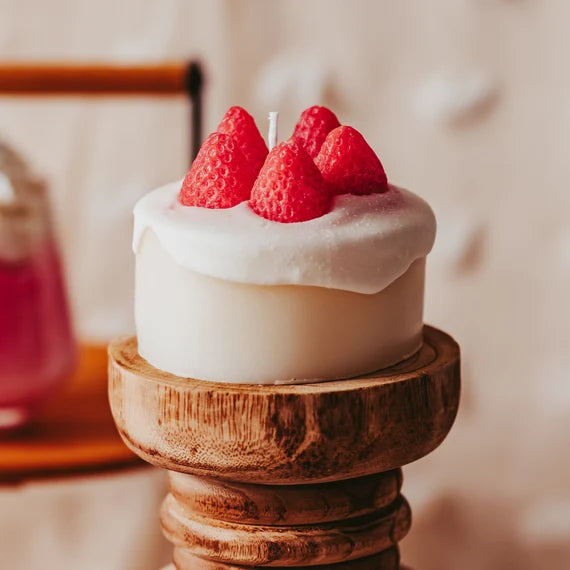 Strawberry Charm Candle Cake