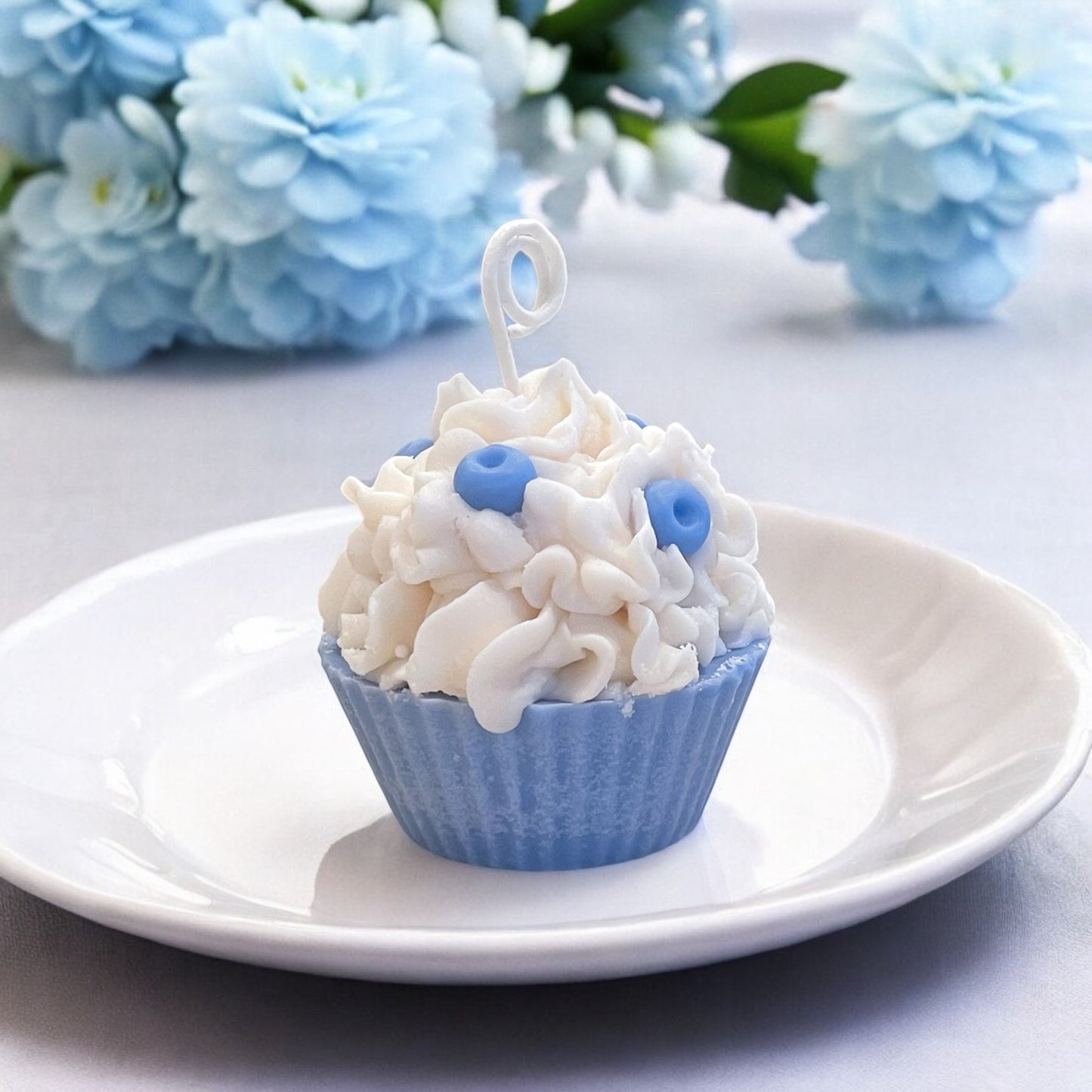 Blueberry Delight Cupcake Candle