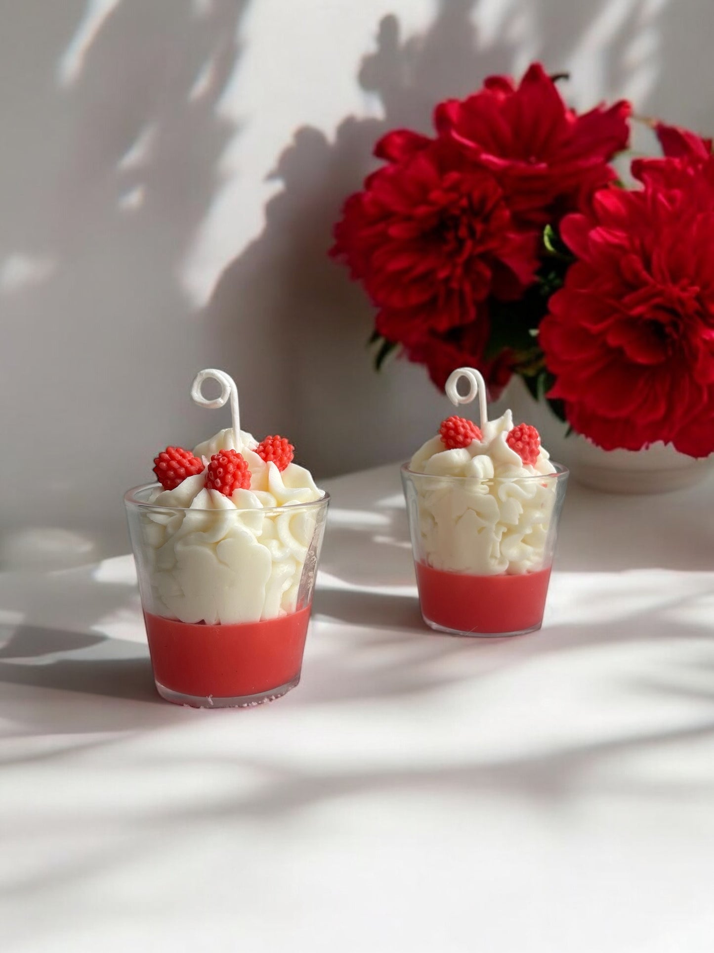 Raspberry Parfait Dessert Candle